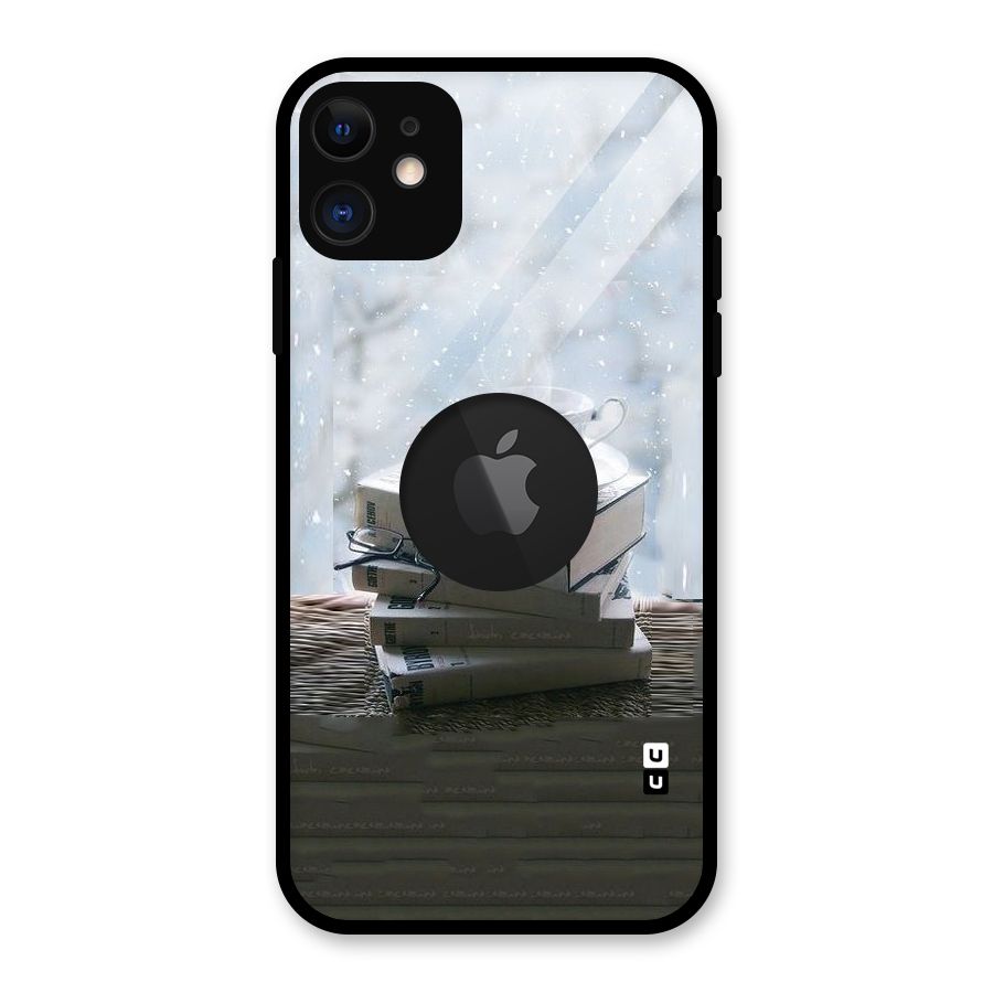 Winter Reads Glass Back Case for iPhone 11 Logo Cut