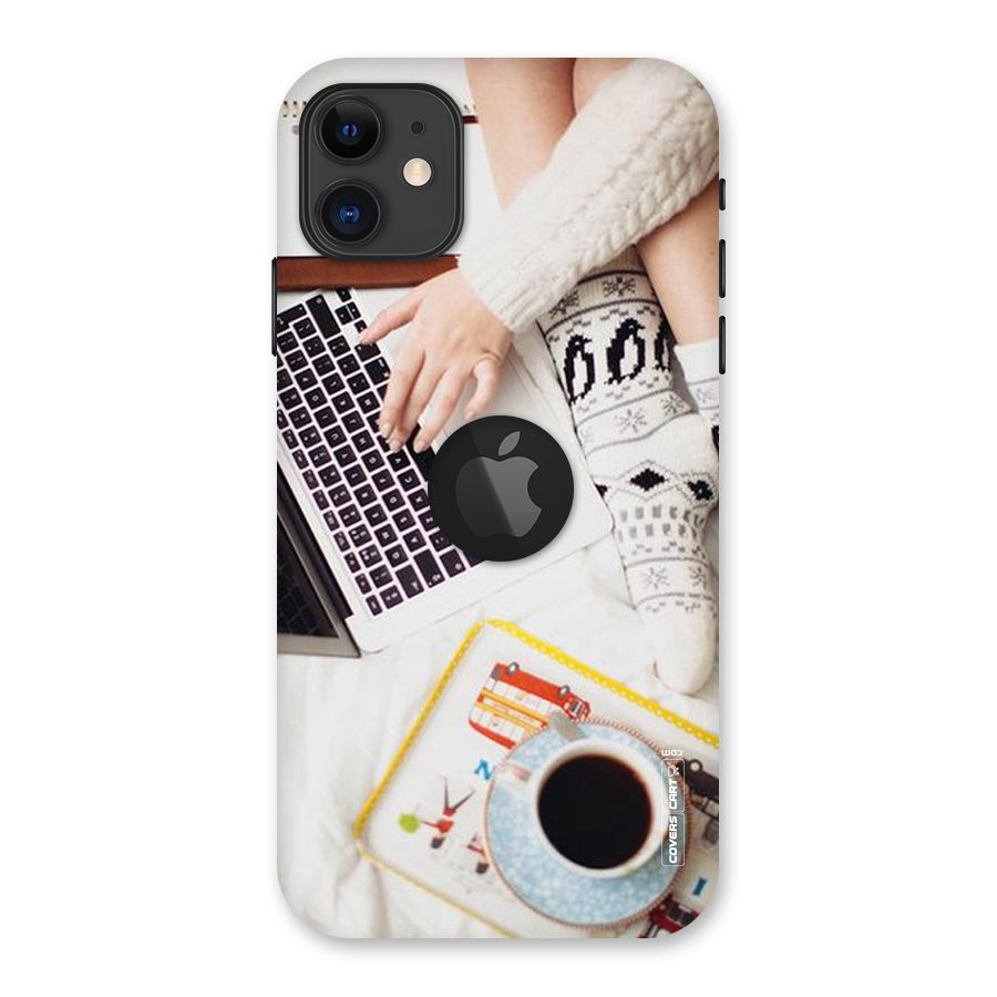 Winter Relaxation Back Case for iPhone 11 Logo Cut