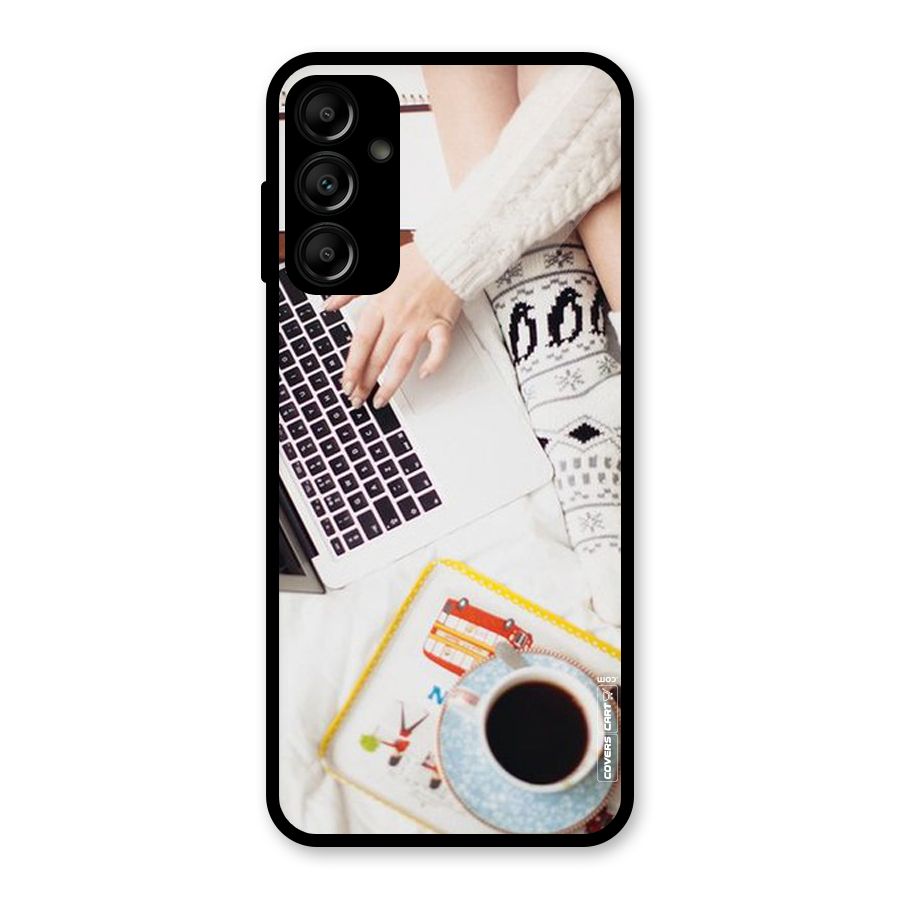 Winter Relaxation Glass Back Case for Galaxy A14 5G