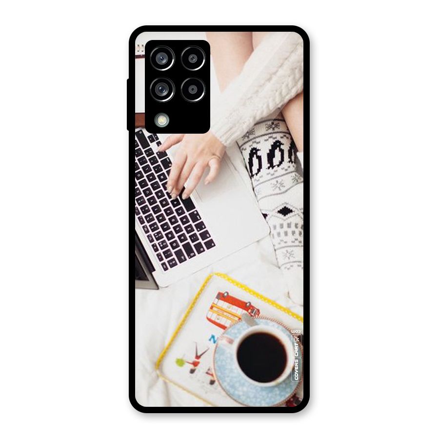 Winter Relaxation Glass Back Case for Galaxy M53 5G