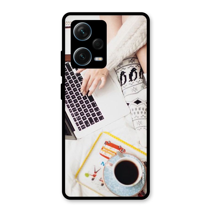 Winter Relaxation Glass Back Case for Redmi Note 12 Pro Plus 5G