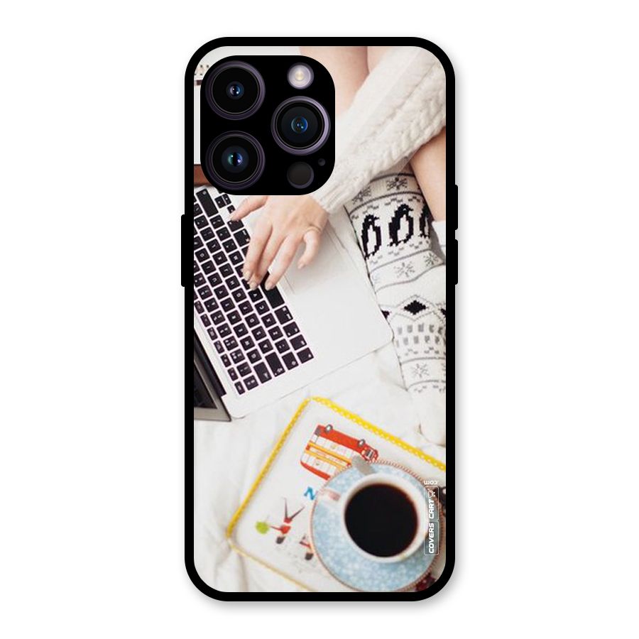 Winter Relaxation Glass Back Case for iPhone 14 Pro Max