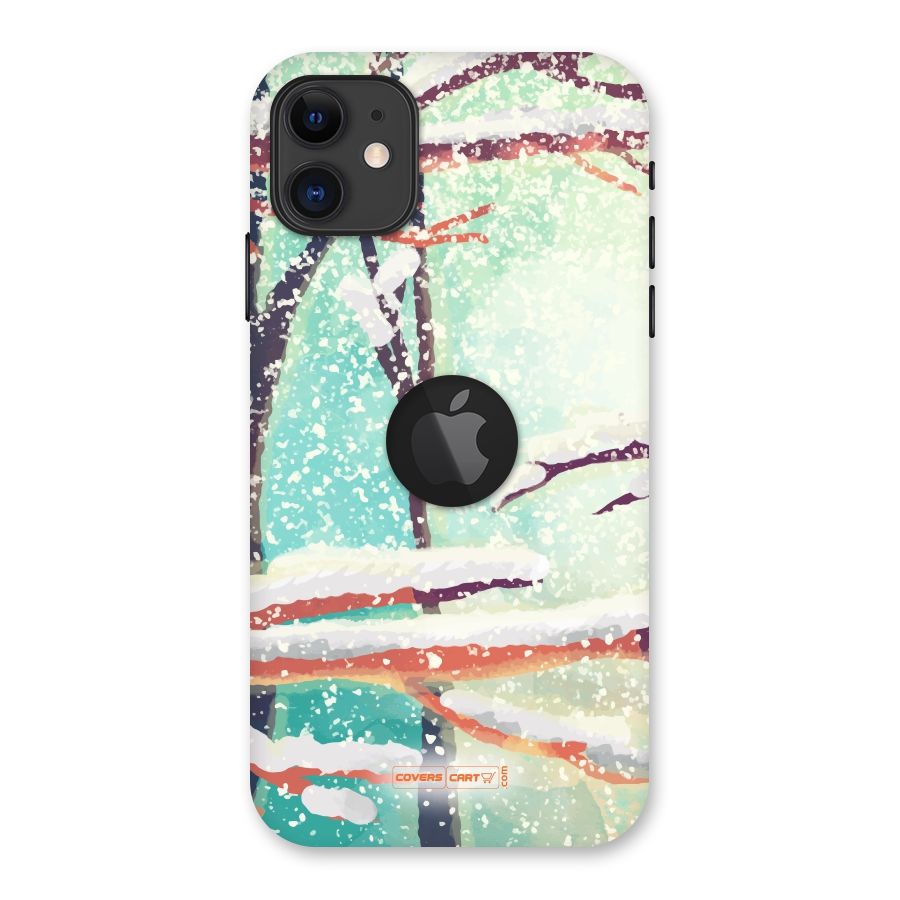 Winter Season Back Case for iPhone 11 Logo Cut