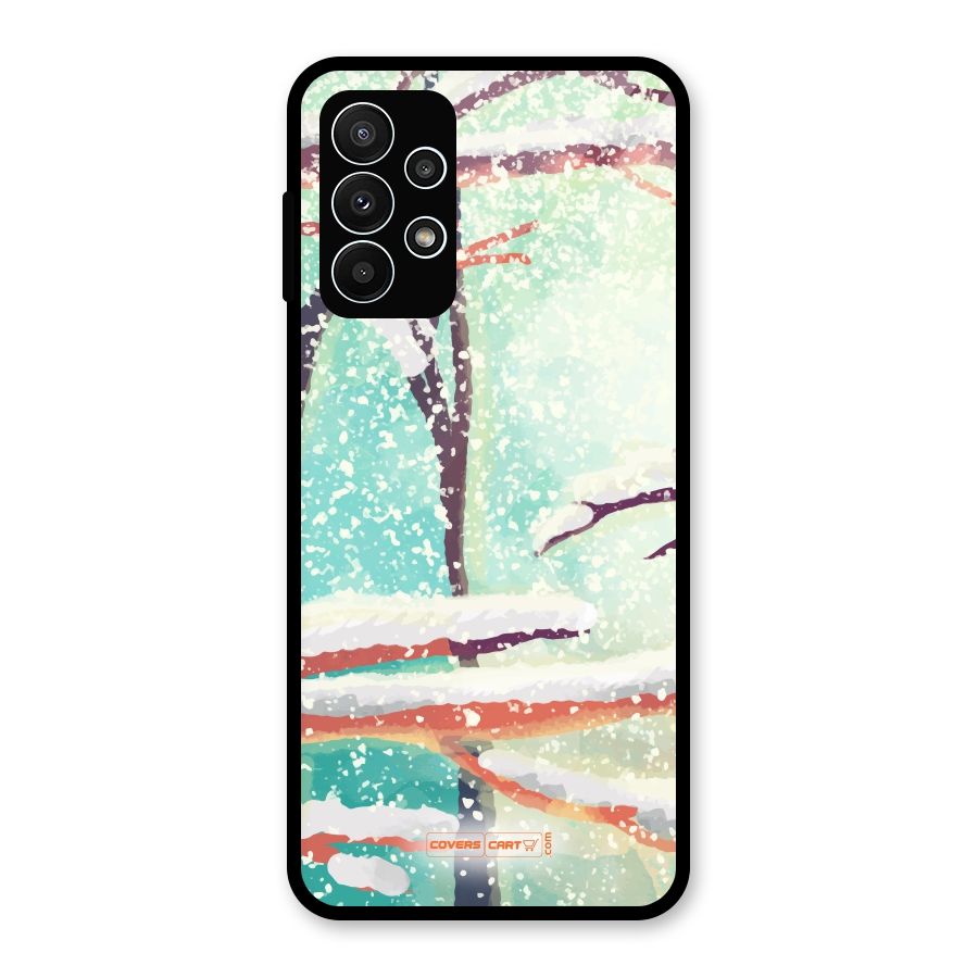 Winter Season Glass Back Case for Galaxy A23