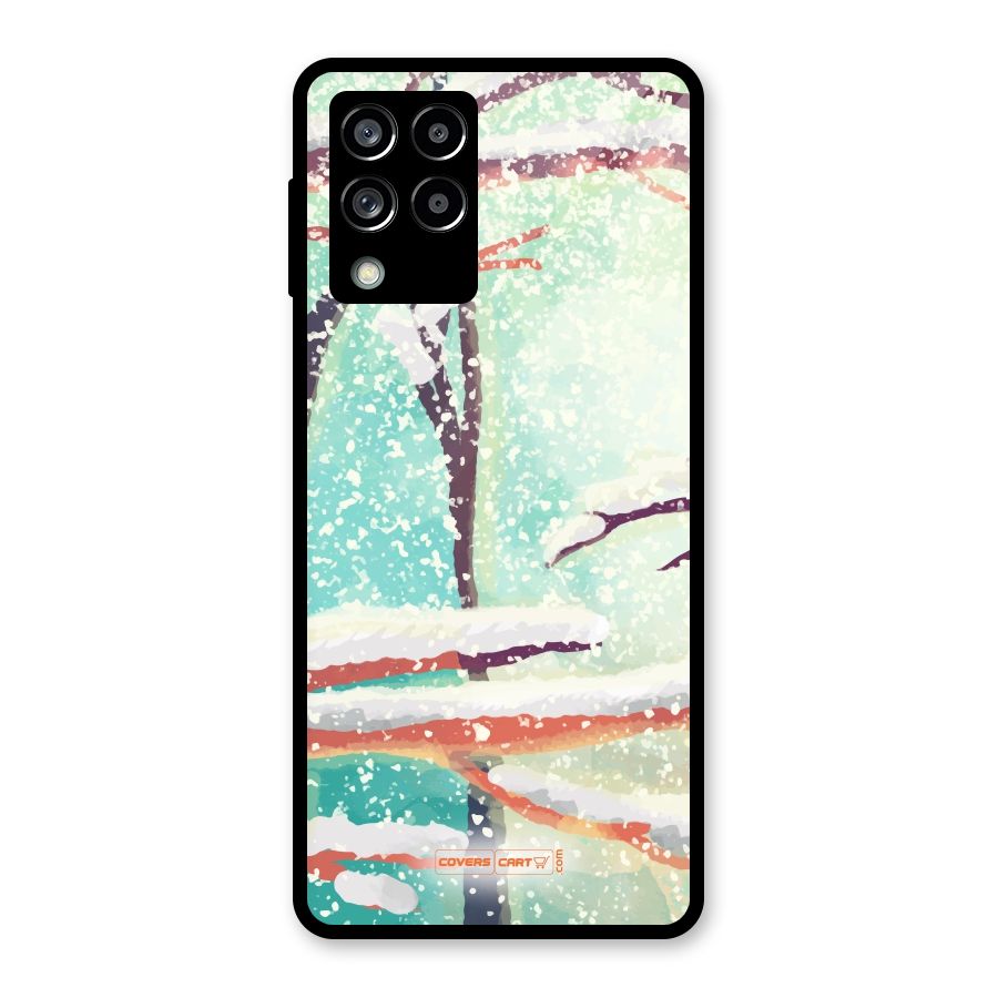 Winter Season Glass Back Case for Galaxy M53 5G