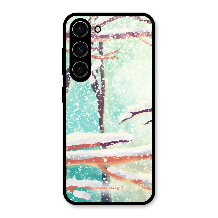 Winter Season Glass Back Case for Galaxy S23