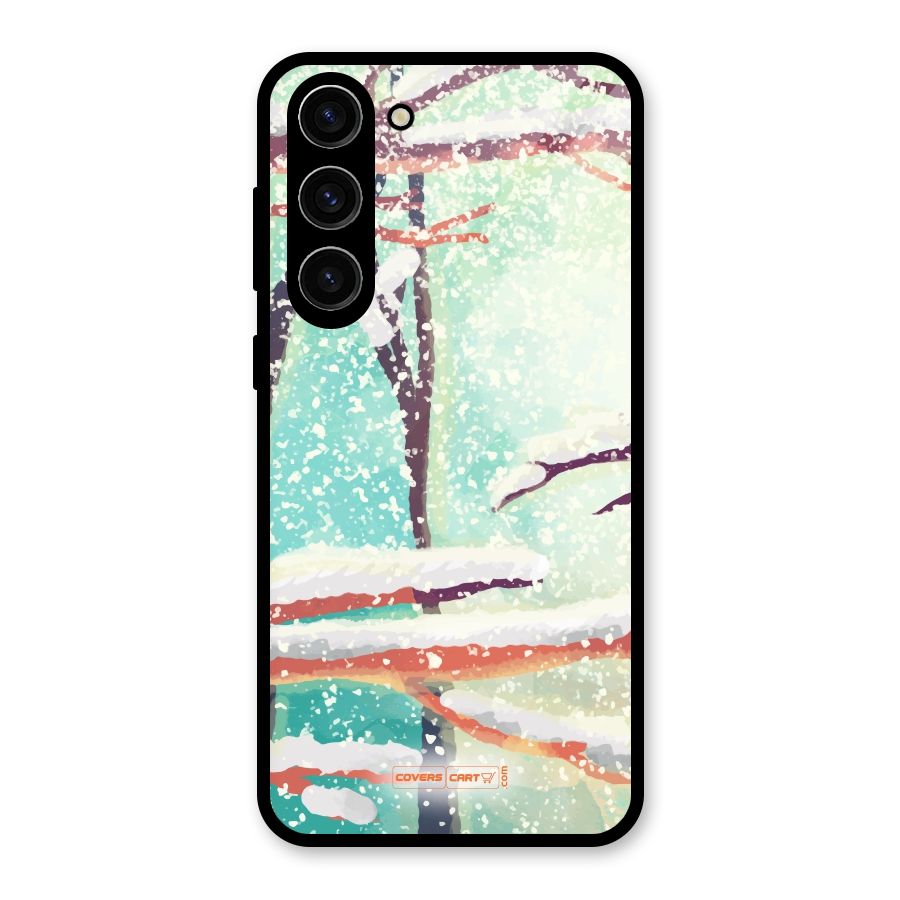 Winter Season Glass Back Case for Galaxy S23 Plus
