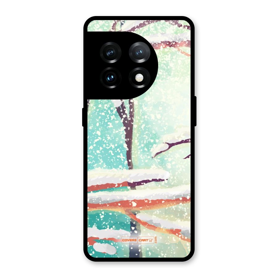 Winter Season Glass Back Case for OnePlus 11