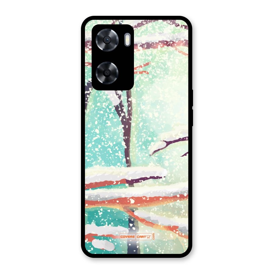 Winter Season Glass Back Case for Oppo A57 2022