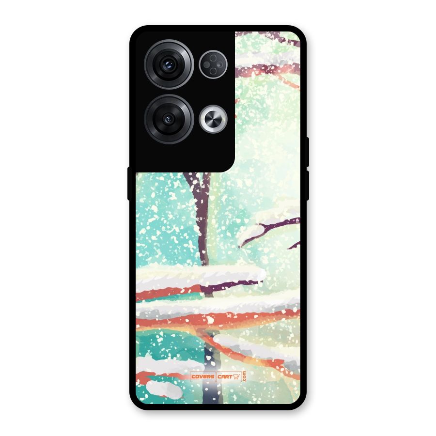 Winter Season Glass Back Case for Oppo Reno8 Pro 5G