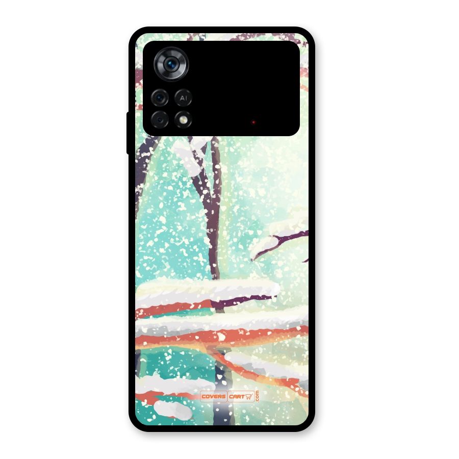 Winter Season Glass Back Case for Poco X4 Pro 5G