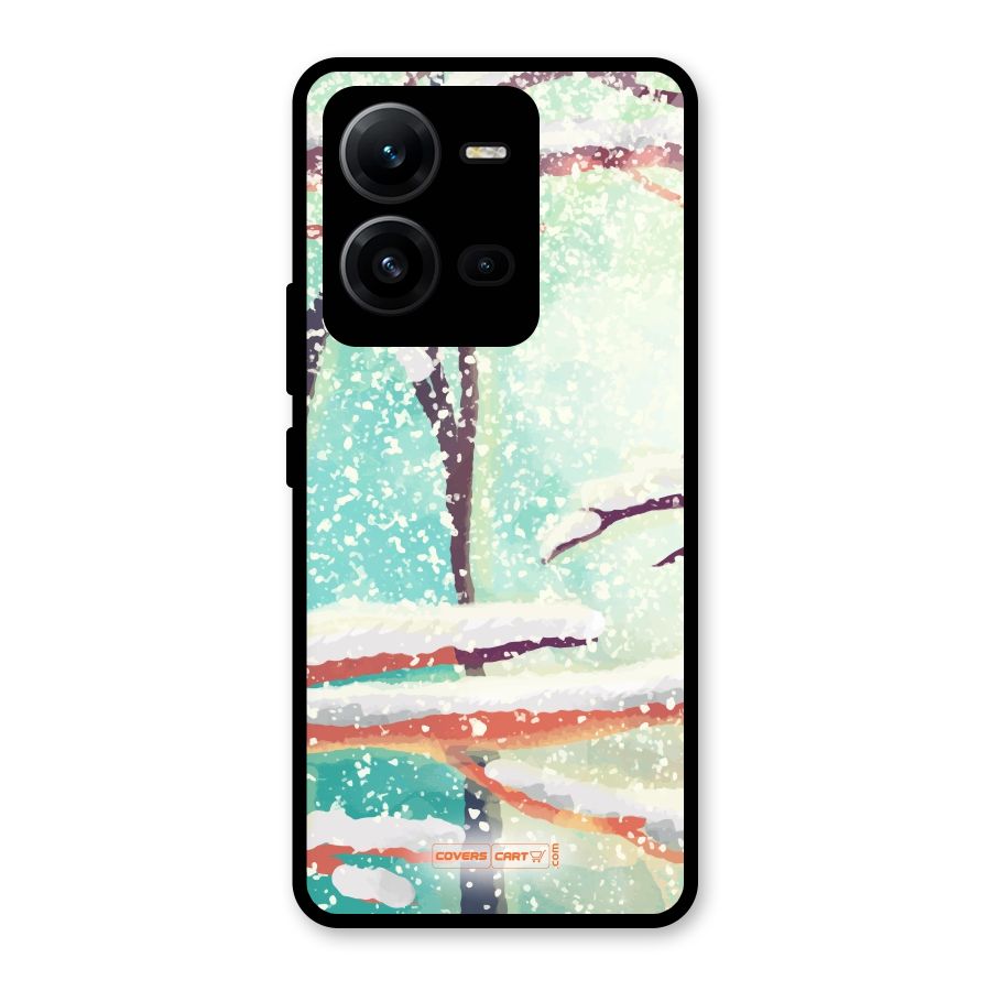 Winter Season Glass Back Case for Vivo V25