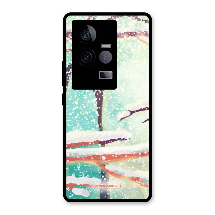 Winter Season Glass Back Case for Vivo iQOO 11 5G