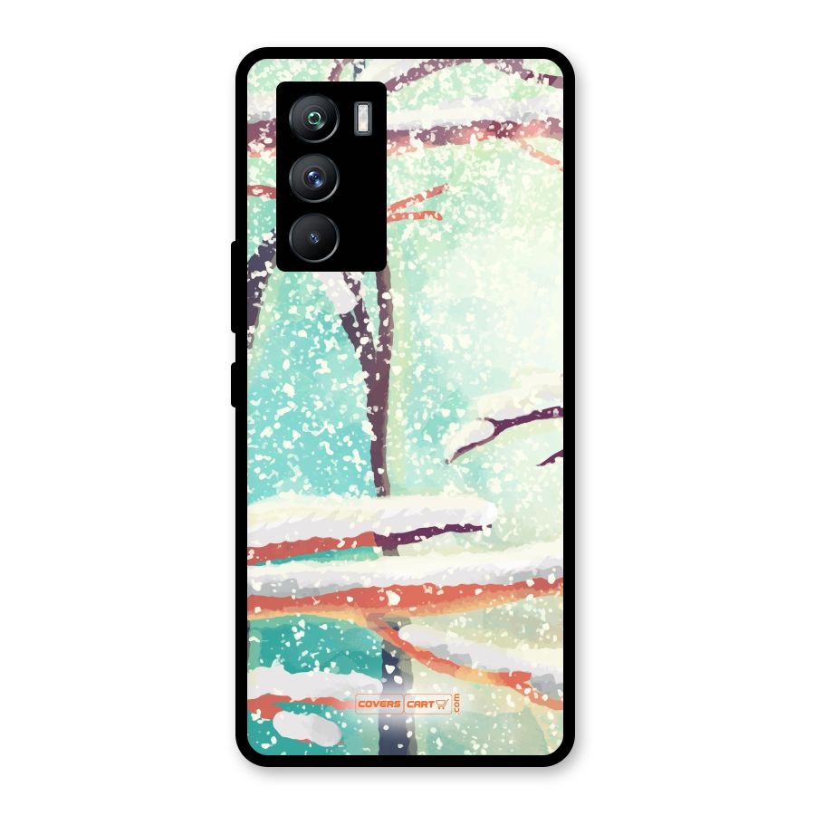 Winter Season Glass Back Case for Vivo iQOO 9 SE