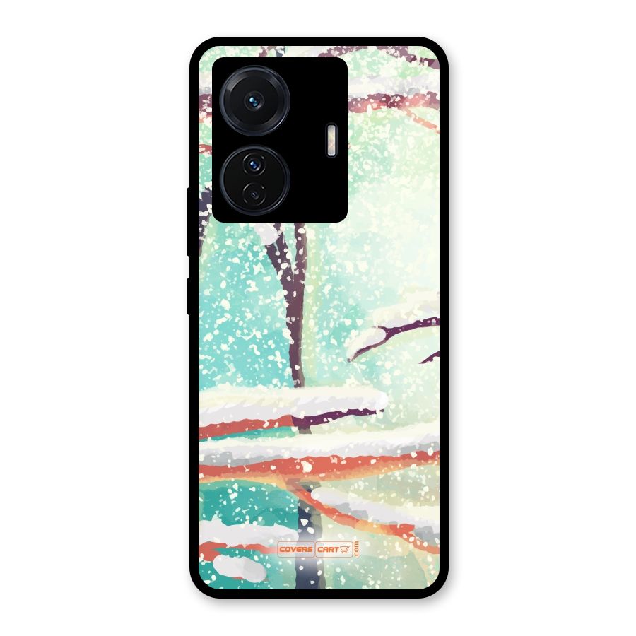 Winter Season Glass Back Case for Vivo iQOO Z6 Pro