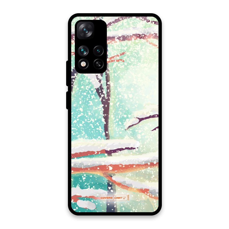 Winter Season Glass Back Case for Xiaomi 11i HyperCharge 5G