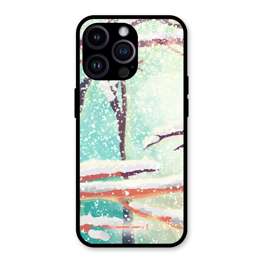 Winter Season Glass Back Case for iPhone 14 Pro Max