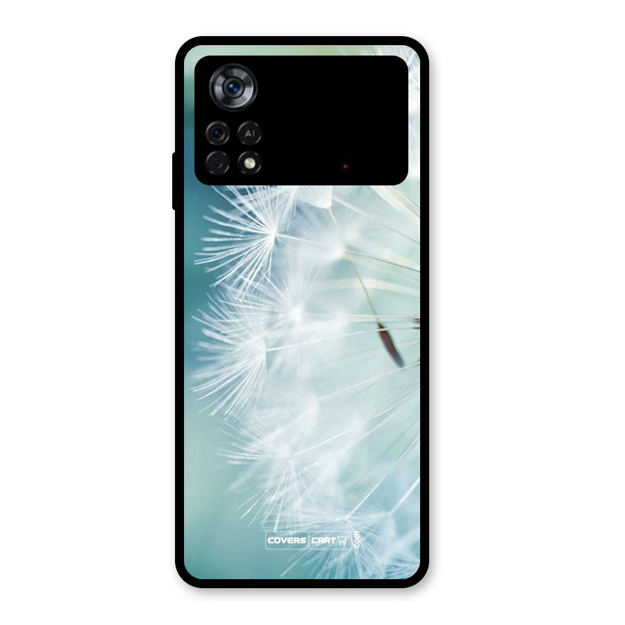 Wish Floral Glass Back Case for Poco X4 Pro 5G