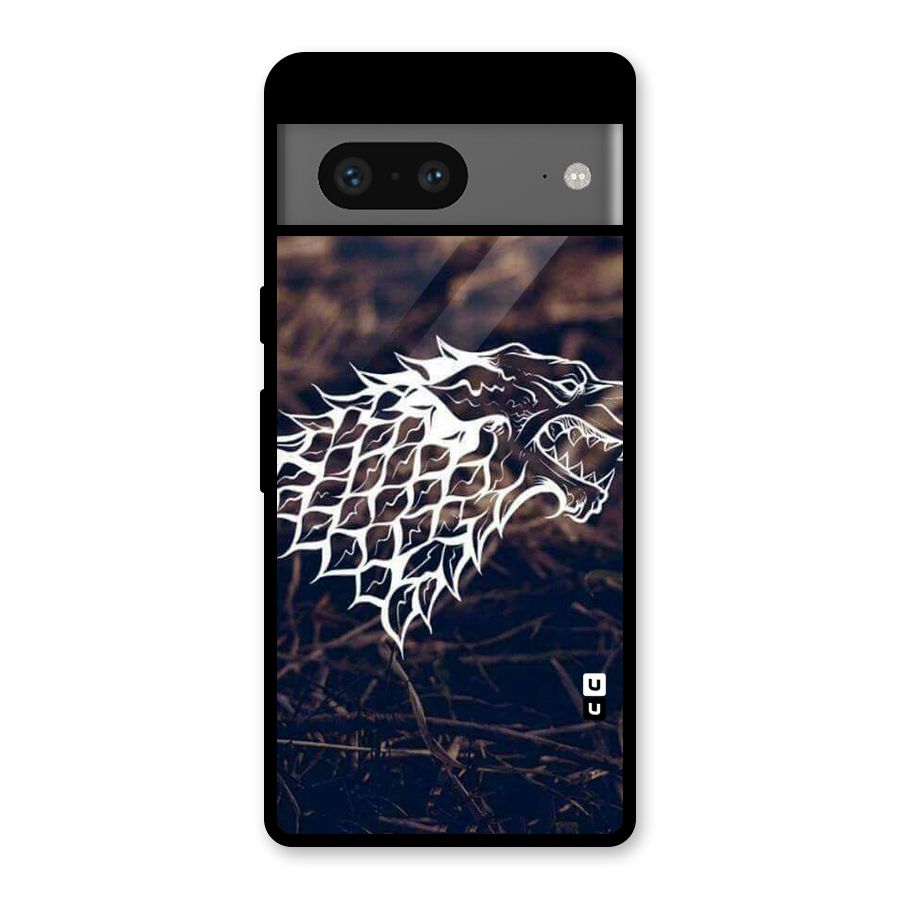 Wolf In White Glass Back Case for Google Pixel 7