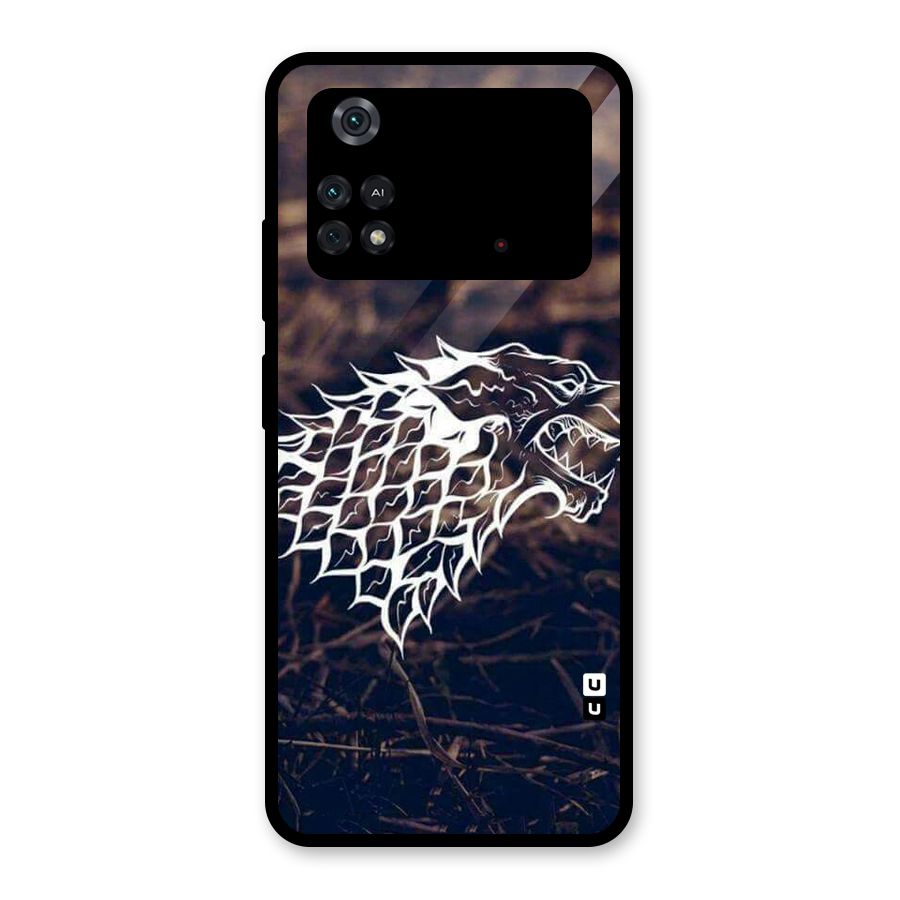 Wolf In White Glass Back Case for Poco M4 Pro 4G