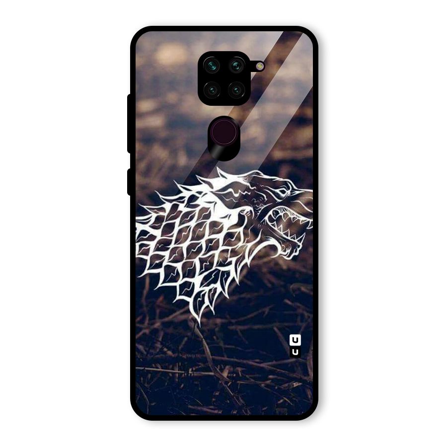 Wolf In White Glass Back Case for Redmi Note 9