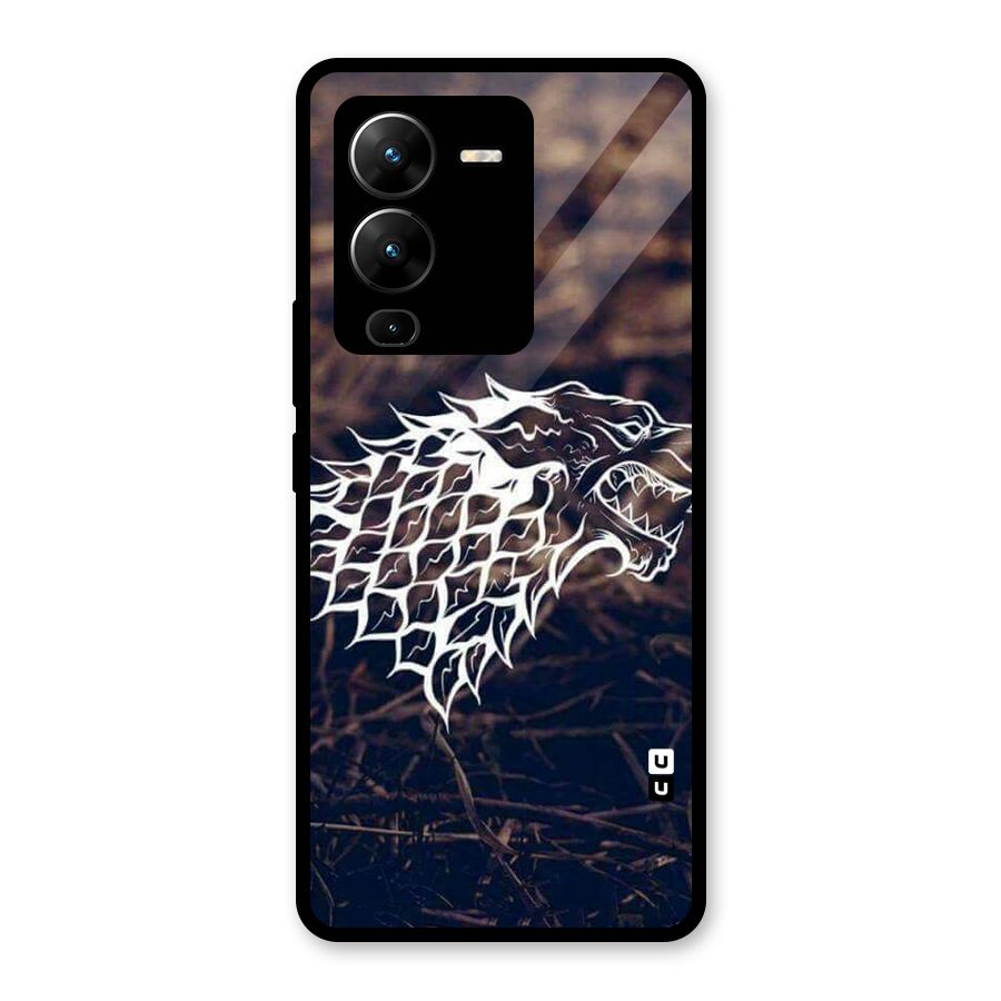 Wolf In White Glass Back Case for Vivo V25 Pro