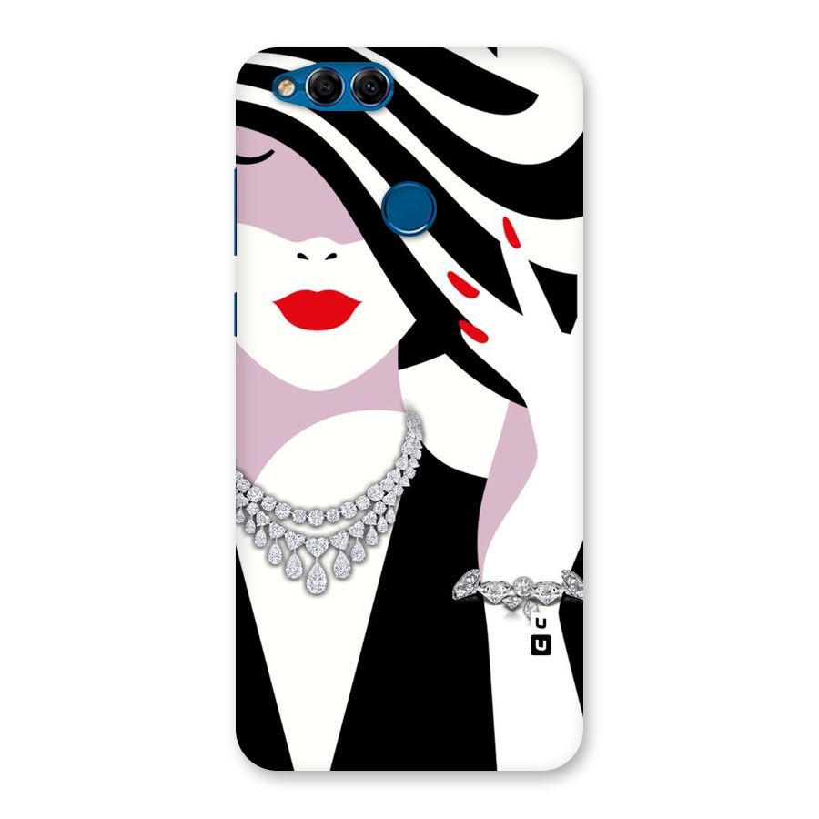 Women Beauty Back Case for Honor 7X