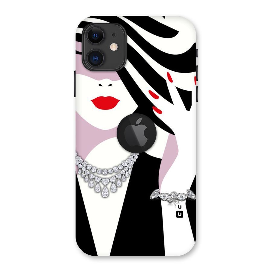 Women Beauty Back Case for iPhone 11 Logo Cut