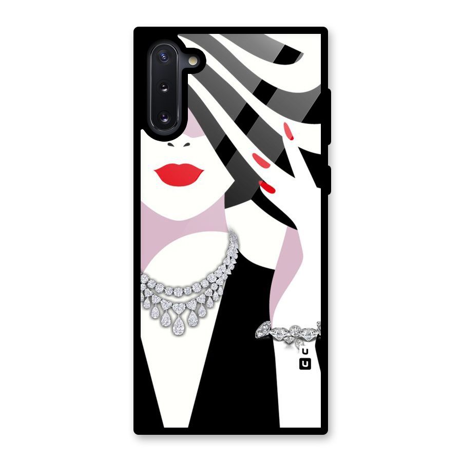 Women Beauty Glass Back Case for Galaxy Note 10