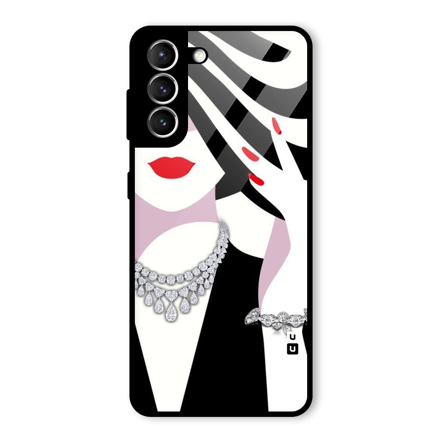 Women Beauty Glass Back Case for Galaxy S21 5G