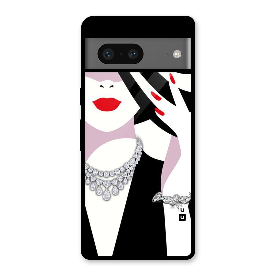Women Beauty Glass Back Case for Google Pixel 7