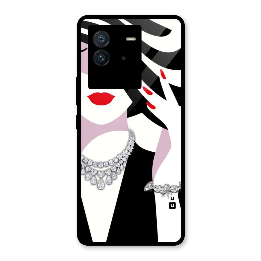 Women Beauty Glass Back Case for Vivo iQOO Neo 6 5G