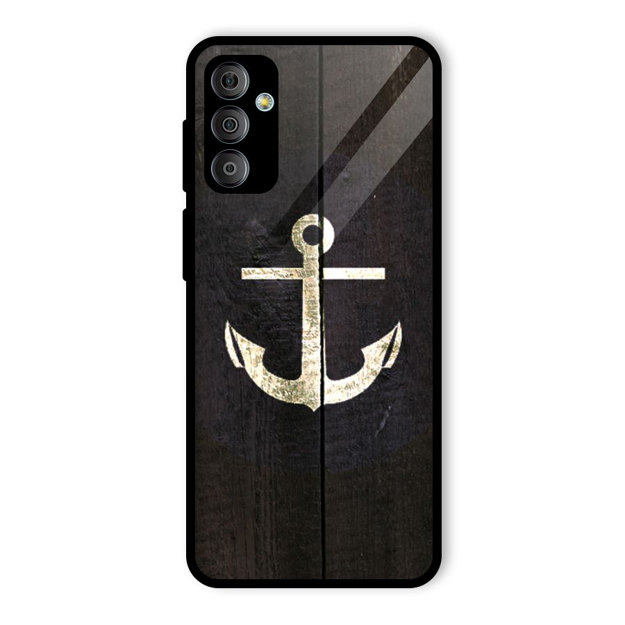 Wood Anchor Glass Back Case for Galaxy F23