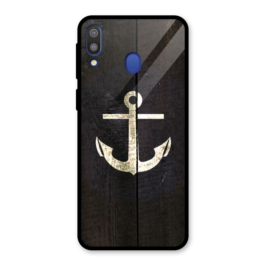 Wood Anchor Glass Back Case for Galaxy M20