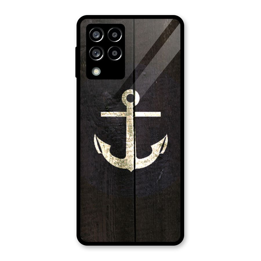 Wood Anchor Glass Back Case for Galaxy M53 5G