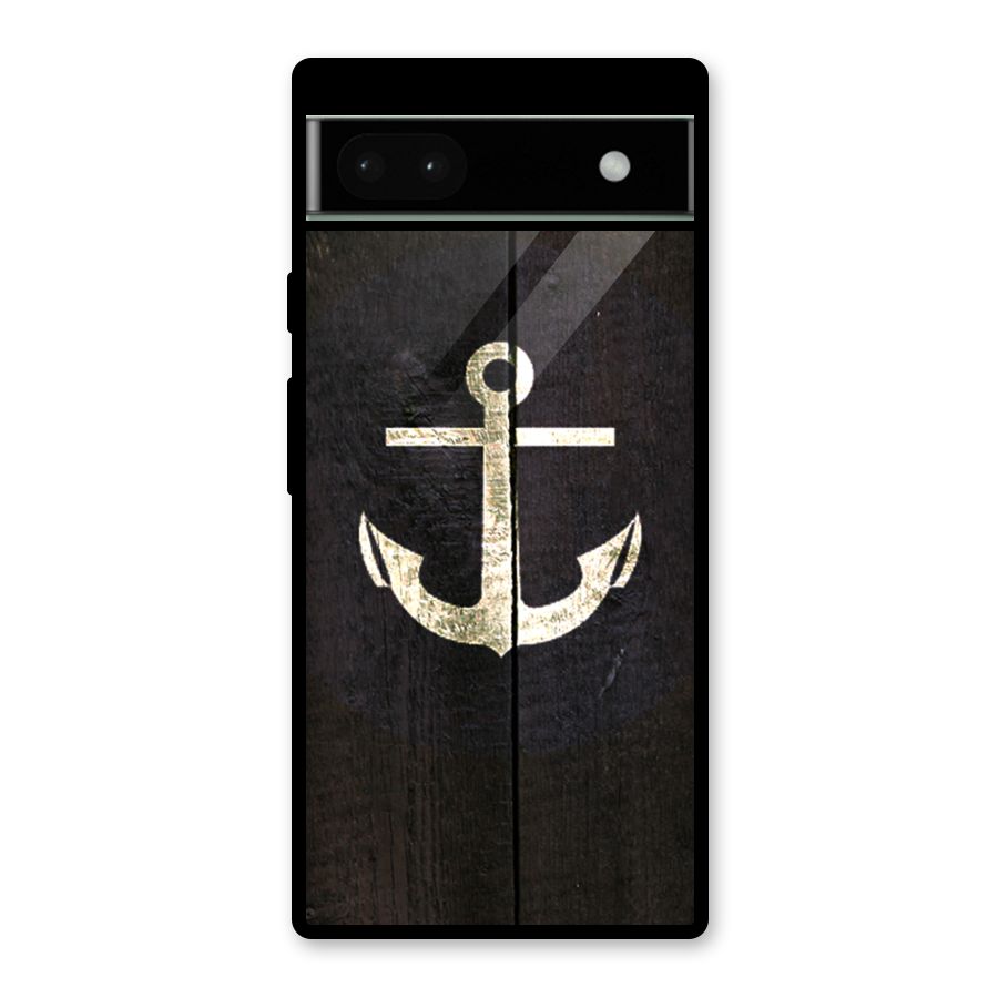 Wood Anchor Glass Back Case for Google Pixel 6a