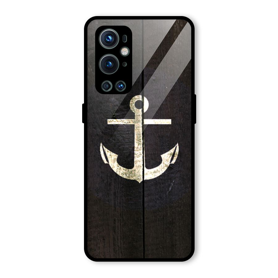 Wood Anchor Glass Back Case for OnePlus 9 Pro