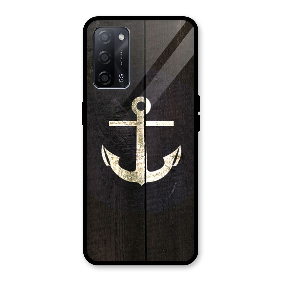 Wood Anchor Glass Back Case for Oppo A53s 5G
