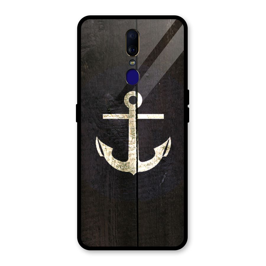 Wood Anchor Glass Back Case for Oppo F11