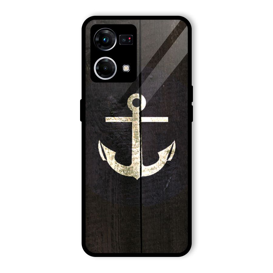 Wood Anchor Glass Back Case for Oppo F21 Pro 5G