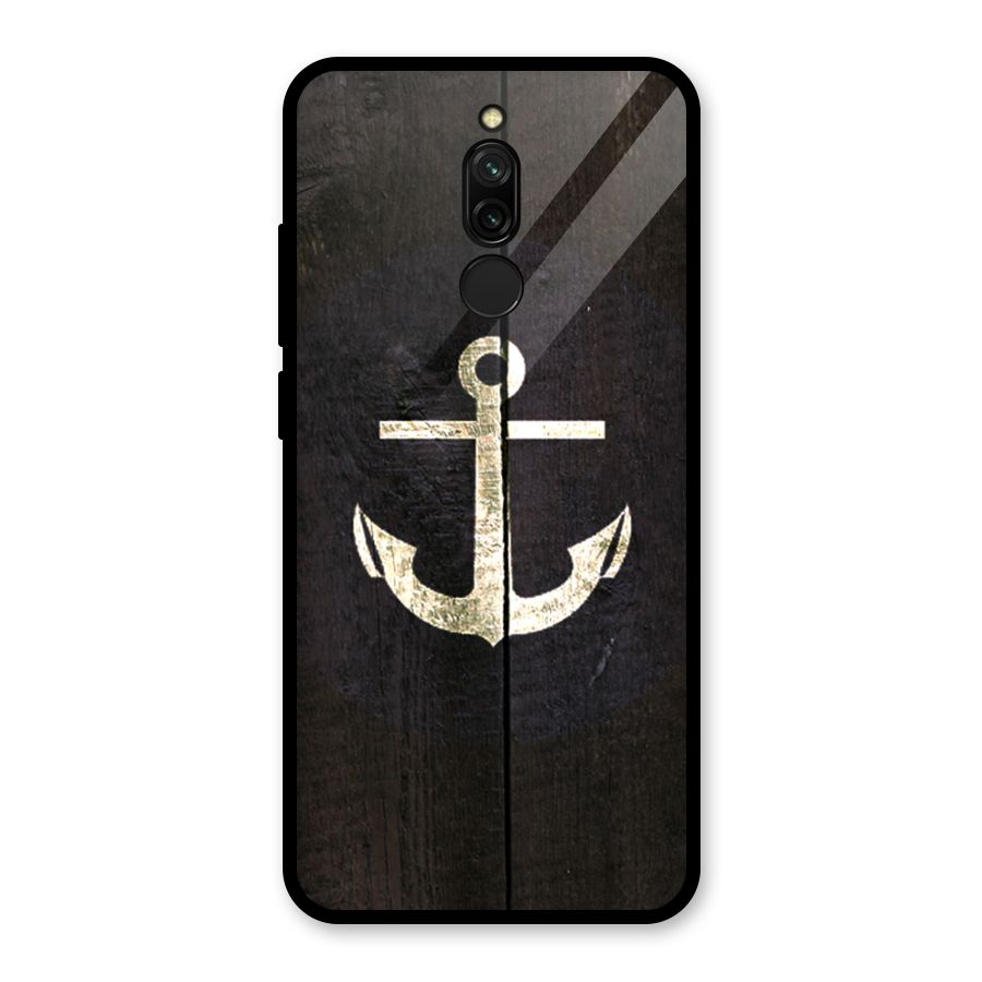 Wood Anchor Glass Back Case for Redmi 8
