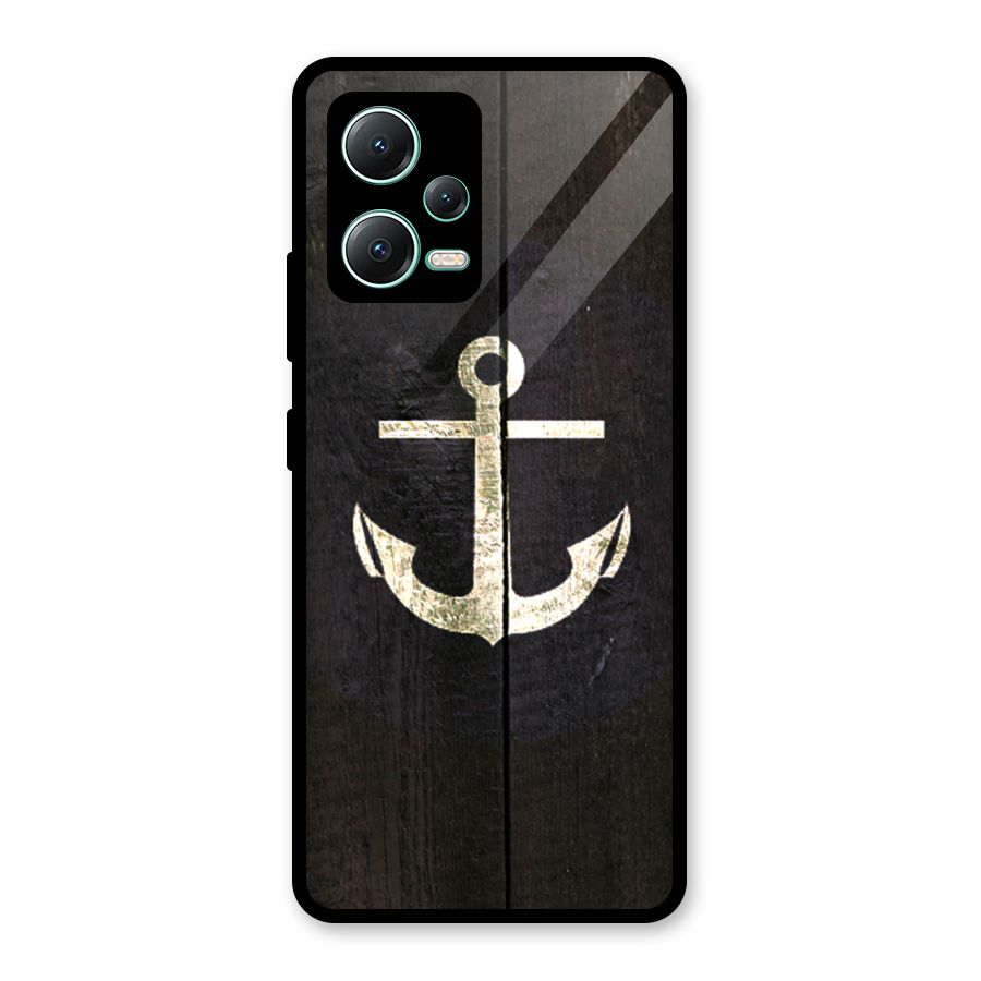 Wood Anchor Glass Back Case for Redmi Note 12 5G
