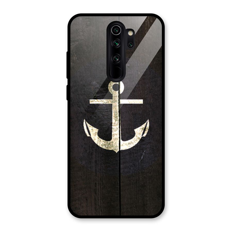 Wood Anchor Glass Back Case for Redmi Note 8 Pro