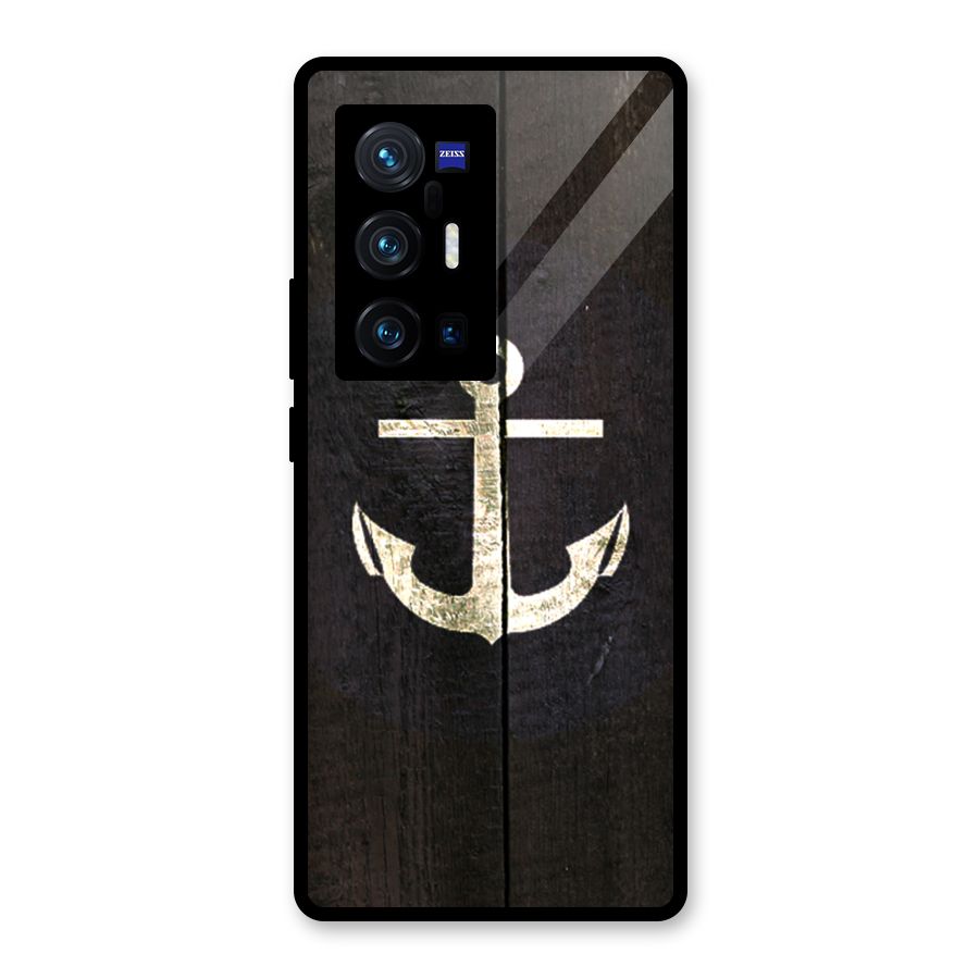 Wood Anchor Glass Back Case for Vivo X70 Pro Plus