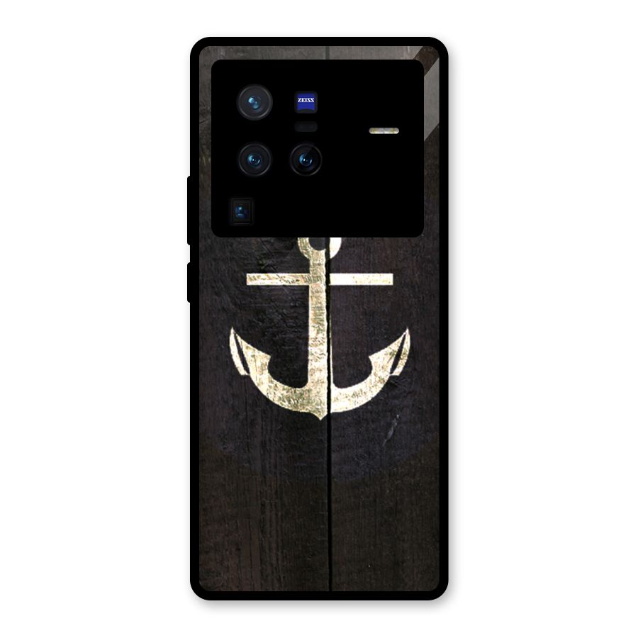Wood Anchor Glass Back Case for Vivo X80 Pro