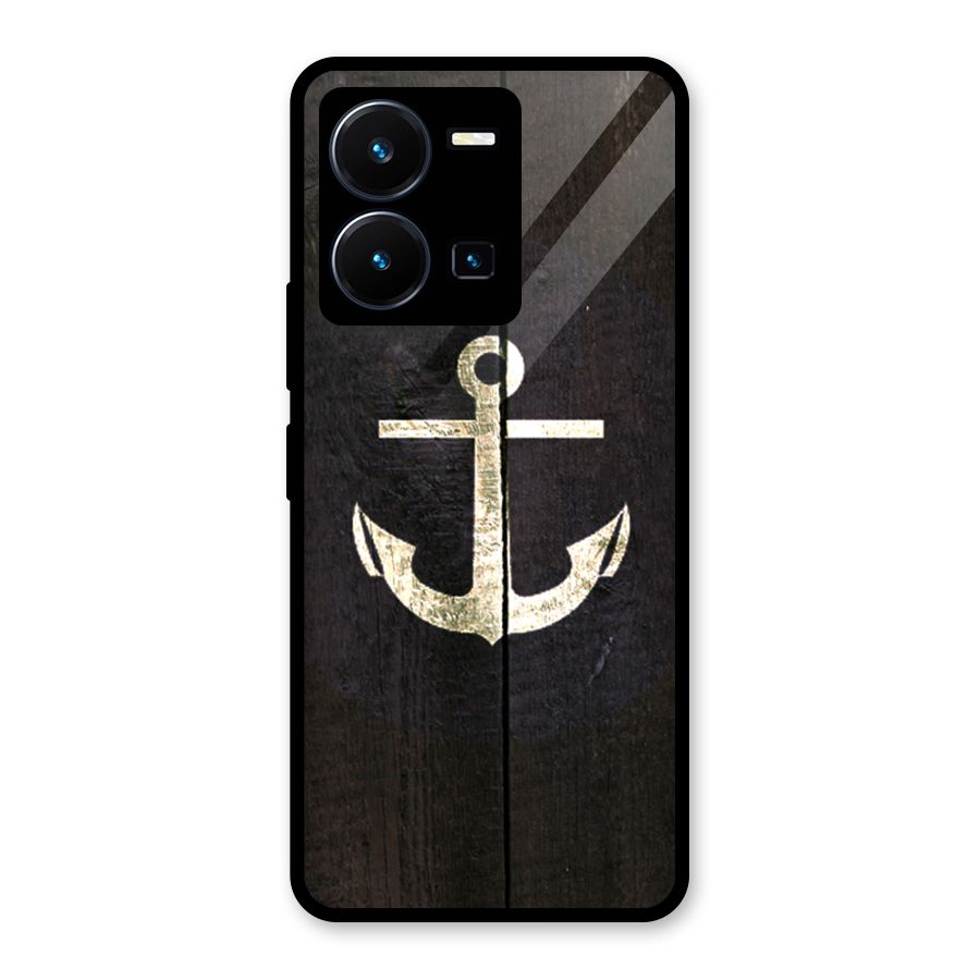 Wood Anchor Glass Back Case for Vivo Y35