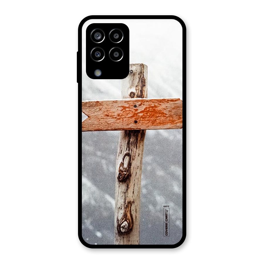 Wood And Snow Glass Back Case for Galaxy M33