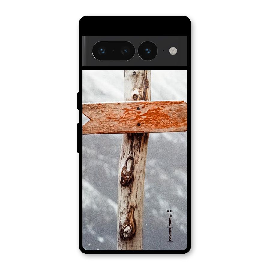 Wood And Snow Glass Back Case for Google Pixel 7 Pro