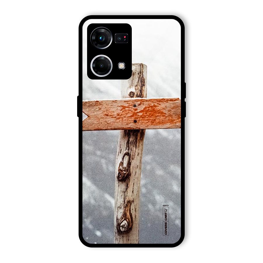 Wood And Snow Glass Back Case for Oppo F21s Pro 4G