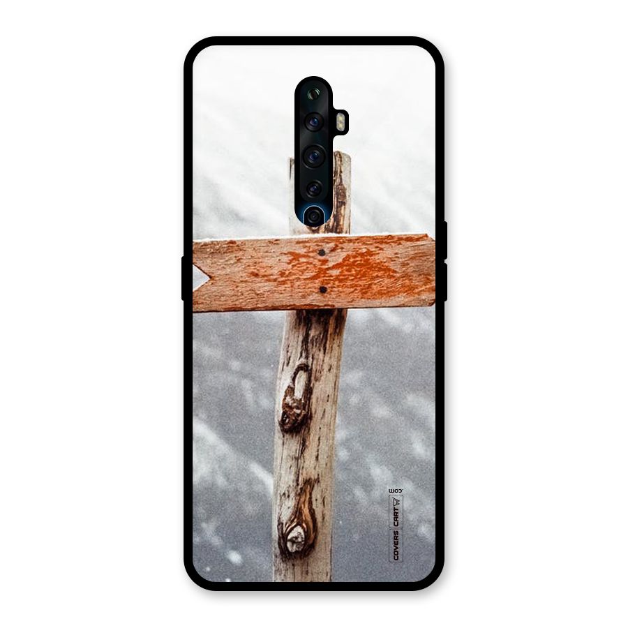 Wood And Snow Glass Back Case for Oppo Reno2 F